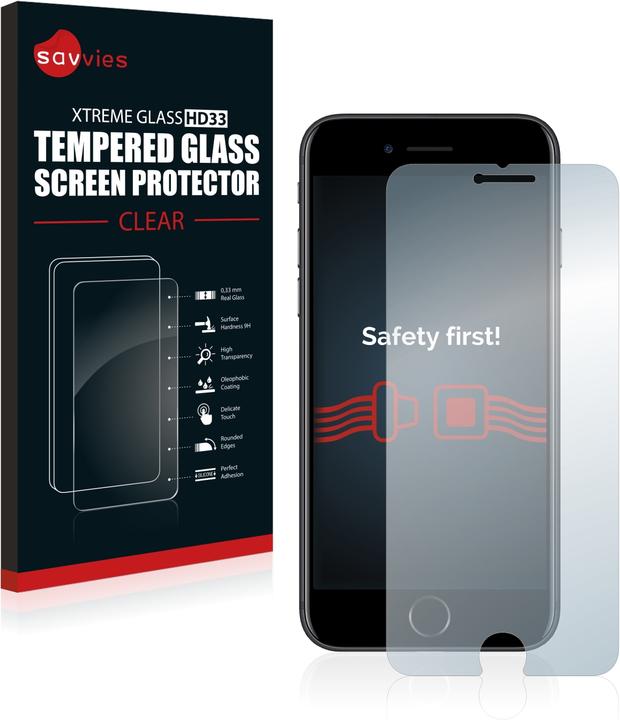 Produktbild Savvies Panzerglas Hartglas Displayschutz (1 Stück, Apple iPhone 7)