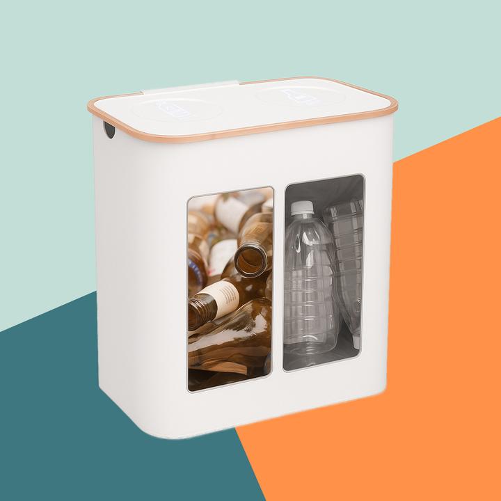 Actual product image Relaxdays Pfandflaschen-Sammelbehälter 2 Fächer (1 x)