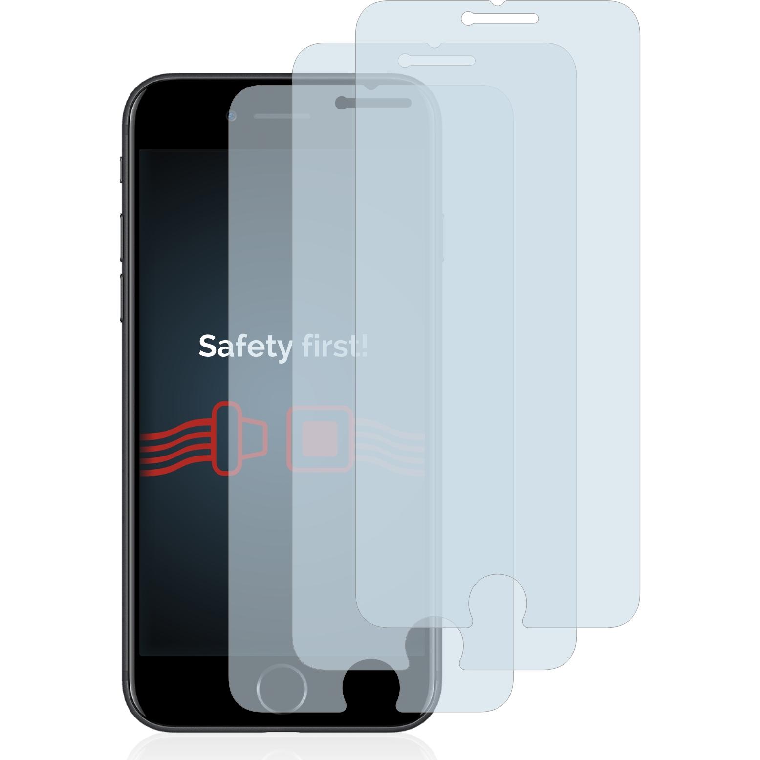 Thumbnail - Savvies Panzerglas Hartglas Displayschutz (3 Stück, Apple iPhone 8, Apple iPhone 7), Smartphone Schutzfolie, Transparent