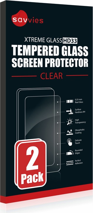 Produktbild Savvies Panzerglas Hartglas Displayschutz (2 Stück, Huawei P9 Lite)