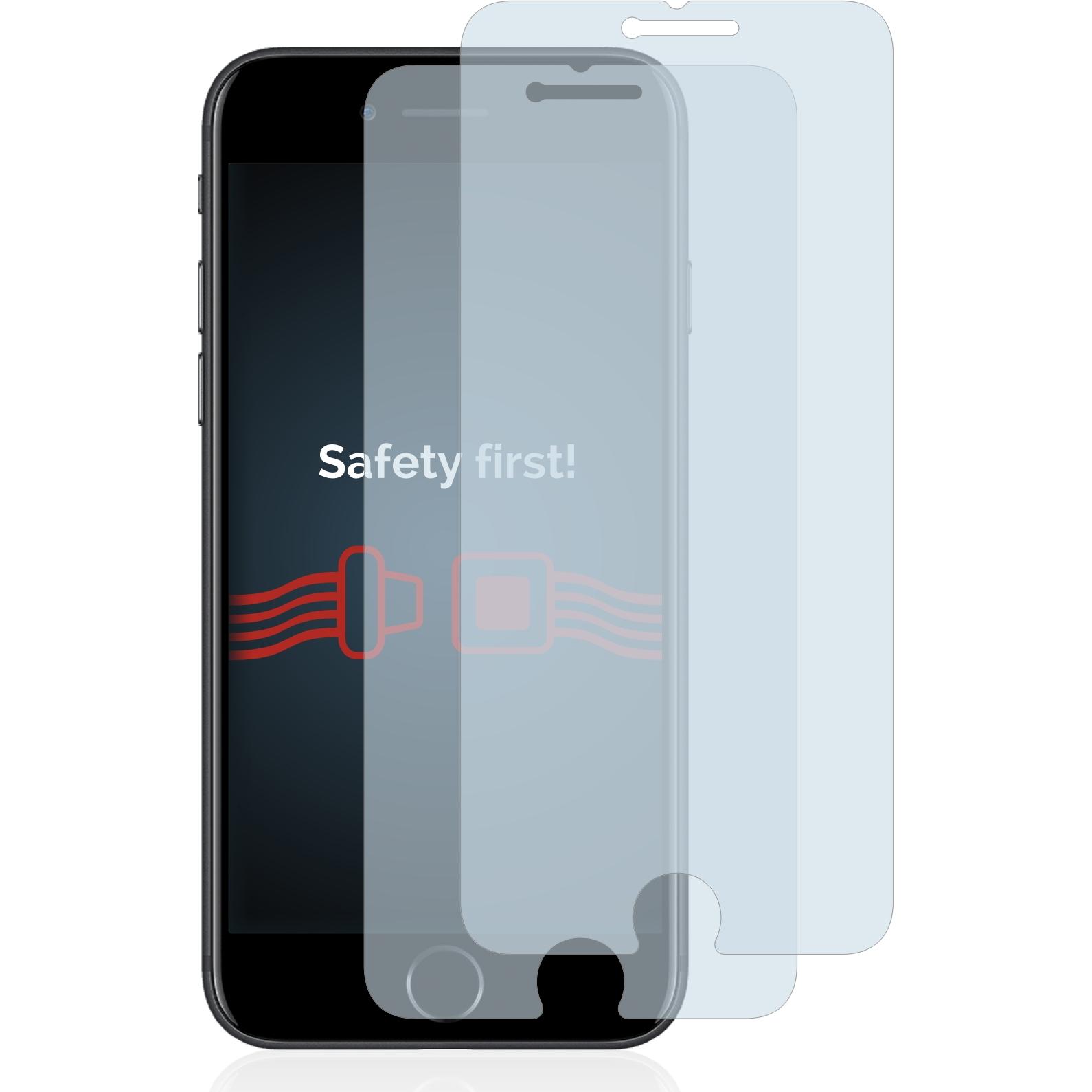 Thumbnail - Savvies Panzerglas Hartglas Displayschutz (2 Stück, Apple iPhone 7), Smartphone Schutzfolie, Transparent