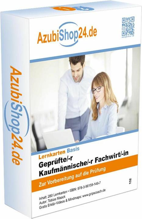 Produktbild AzubiShop24.de Basis-Lernkarten. Geprüfte/r kaufmännische/r Fachwirt/in (Deutsch, Michaela Rung-Kraus, 2024)