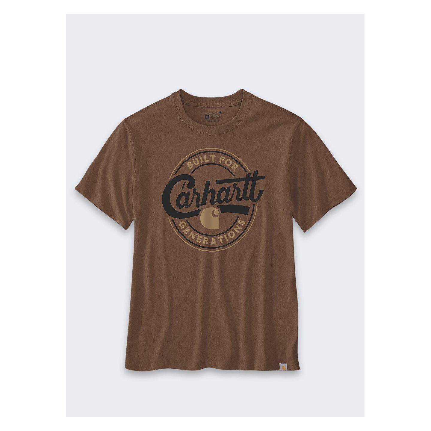 Carhartt, Herren, Shirts, T-Shirt Mit Roter Ente Und Schriftzug, Mehrfarbig, Rot, (M)