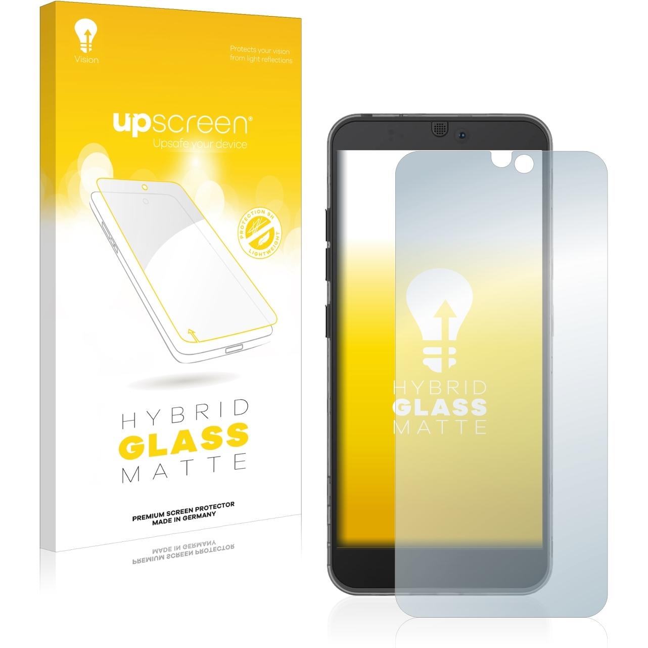 upscreen Reflection Shield Panzerglasfolie Matt (1 Stück, Fairphone 3), Smartphone Schutzfolie, Grau