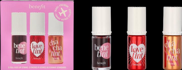 Actual product image BeneFit Cosmetics Lip Tints to Love (Gold, Red, Violet)