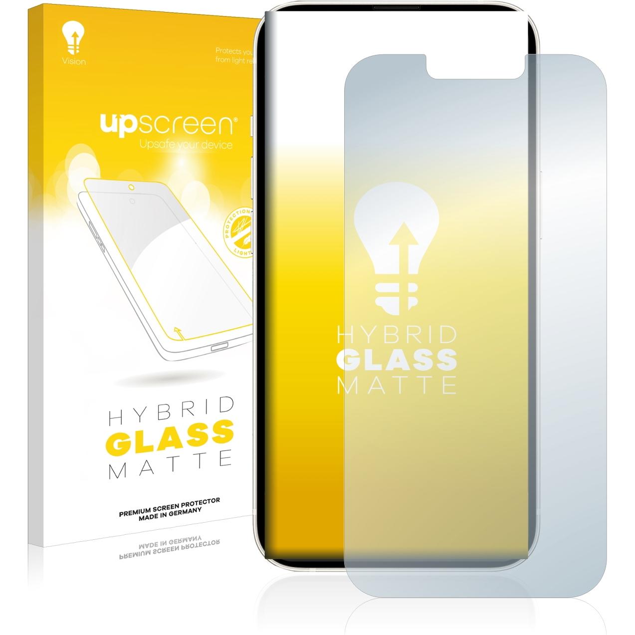 upscreen Reflection Shield Panzerglasfolie Matt (1 Stück, Apple iPhone 13), Smartphone Schutzfolie, Grau