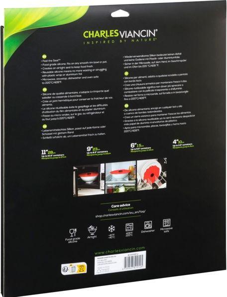 Actual product image Charles Viancin Poppy Set aus 4 Silikon-Deckeln 28/23/15/10cm (28 cm, Plastic)