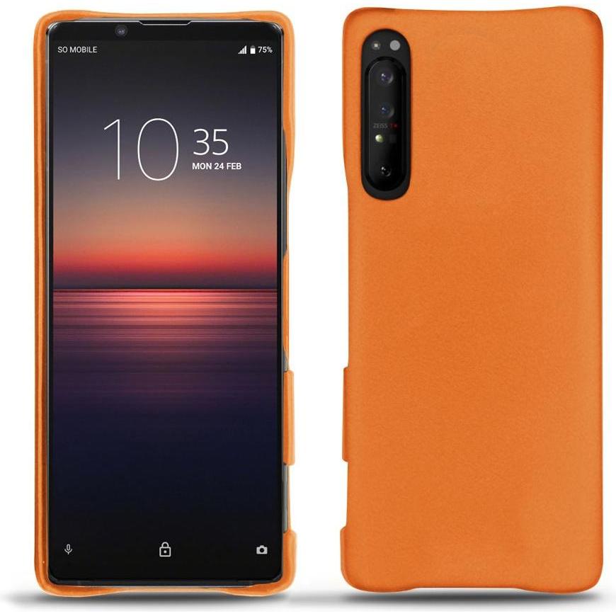 Noreve Lederschutzhülle (Sony Xperia 1 II), Smartphone Hülle, Orange