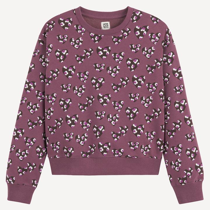 Actual product image La Redoute Collections Bedrucktes Sweatshirt mit Herzen (164)
