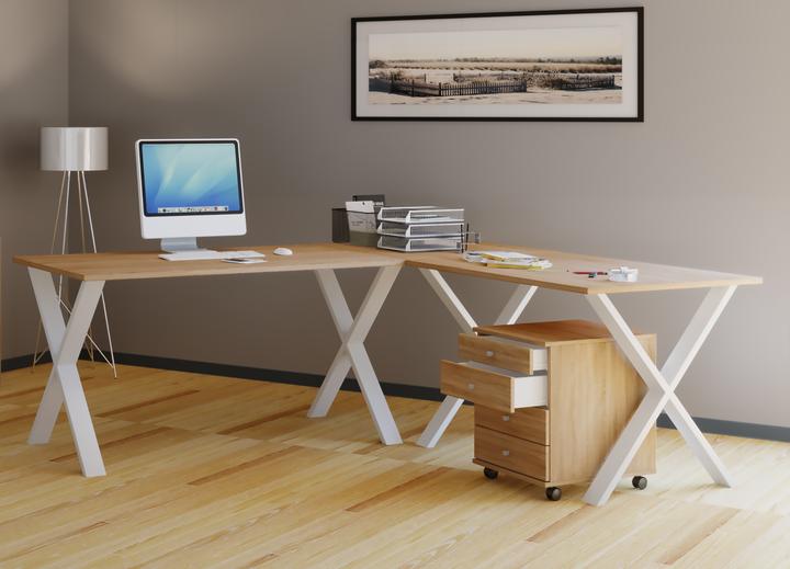 Produktbild VCM Büromöbel Eckschreibtisch Lona 80 X Alu Weiss (160 x 160 x 80 cm)