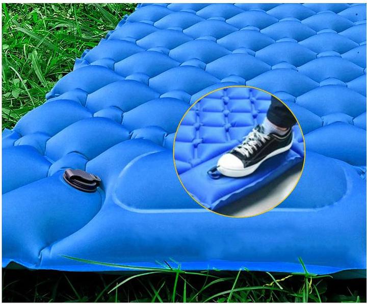 Produktbild Stride Aufblasbare Isomatte, 195x61x6cm, mit Fusspumpe, blau
