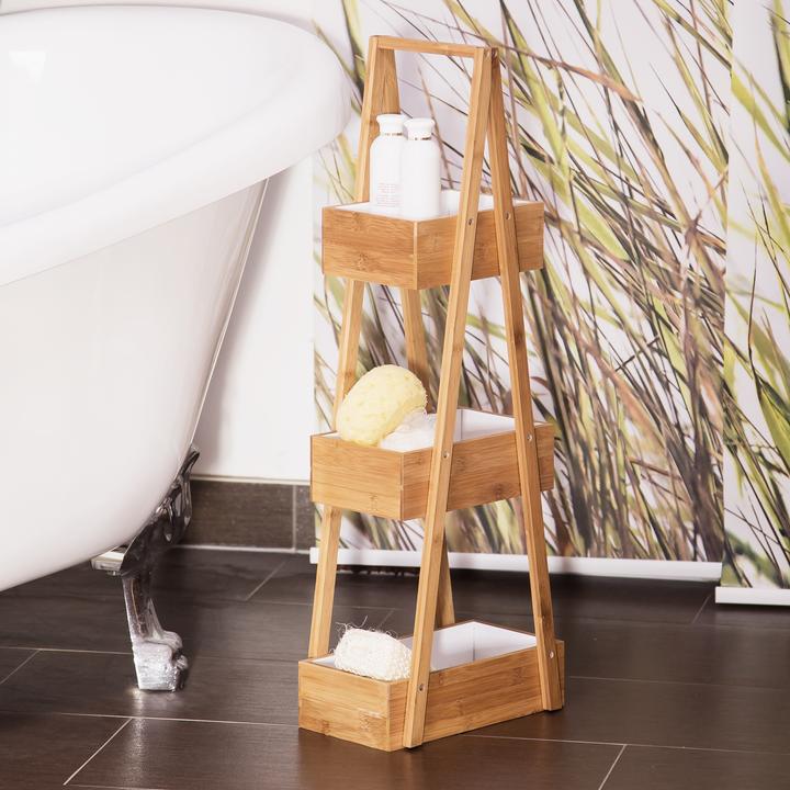Productafbeelding Relaxdays Bamboe Badkamerplankje (30 x 18 x 82 cm)