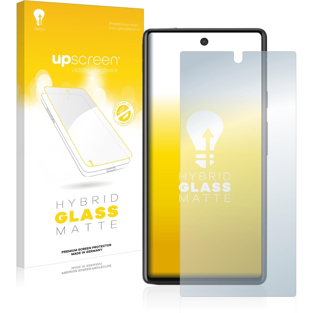upscreen Reflection Shield Panzerglasfolie Matt (1 Stück, Google Pixel 6a), Smartphone Schutzfolie, Grau