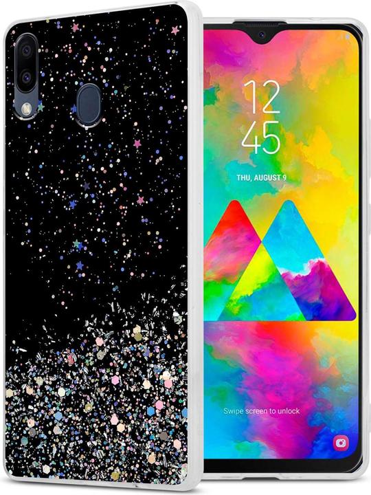 Schwarz mit Glitter