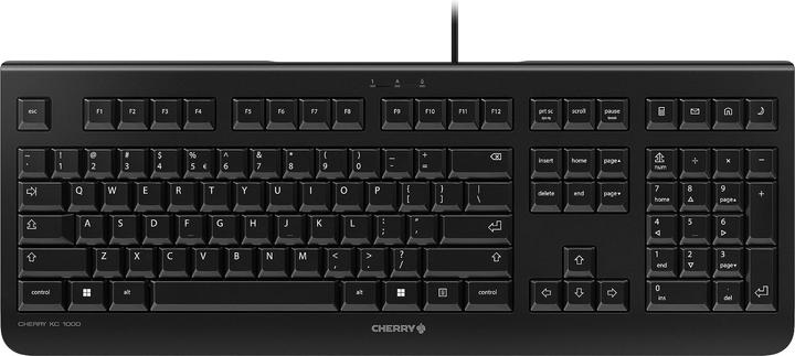 CHERRY Clavier KC1000 filaire noir - Affectation clavier QWERTY - PAN-NORDIC (PAN) (Norvégien, Filaire)