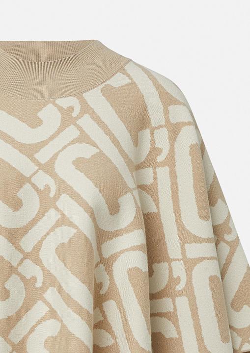 Produktbild Comma Indoor-Poncho Strick-Poncho mit Logo-Muster (One Size)