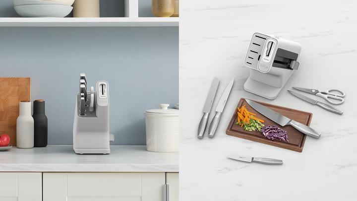 Actual product image Ninja StaySharp knife block