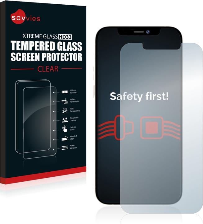 Immagine prodotto Savvies Vetro Temperato Pellicola Protettiva (1 Pezzo/i, Apple iPhone 12 Pro Max)