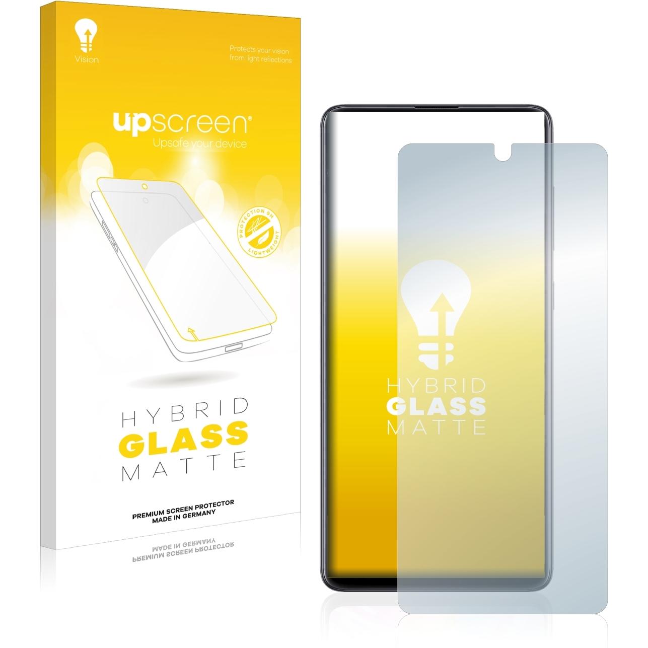 upscreen Reflection Shield Panzerglasfolie Matt (1 Stück, Samsung Galaxy A71), Smartphone Schutzfolie, Grau