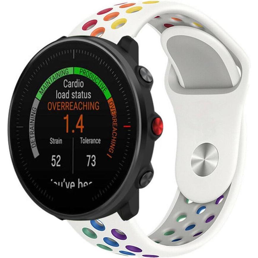 Strap-it Sportarmband (22 mm, Silikon, Vantage M), Uhrenarmband, Weiss