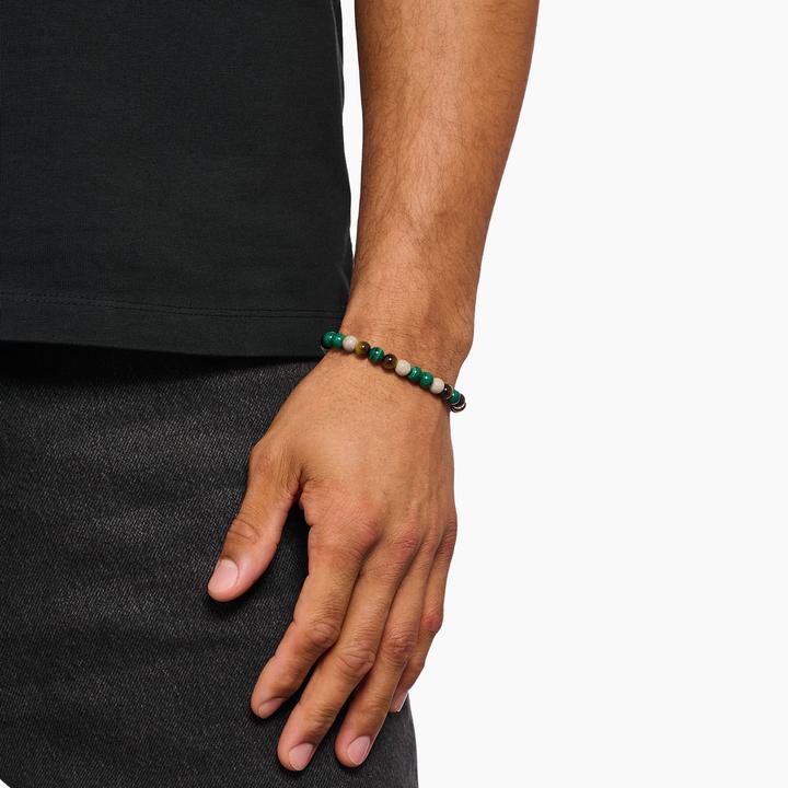 Produktbild Thomas Sabo Bead Armband in Erd und Grüntönen (19 cm, Silber 925)
