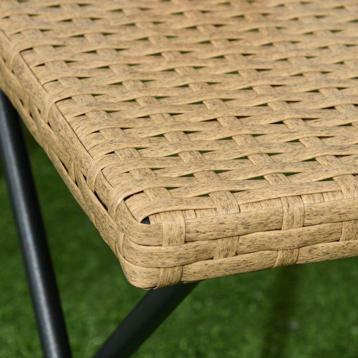 Produktbild Swisshandel24 Polyrattan Beistelltisch Gartentisch klappbar Couchtisch Gartenmöbel Balkontisch Falttisch Metall Na