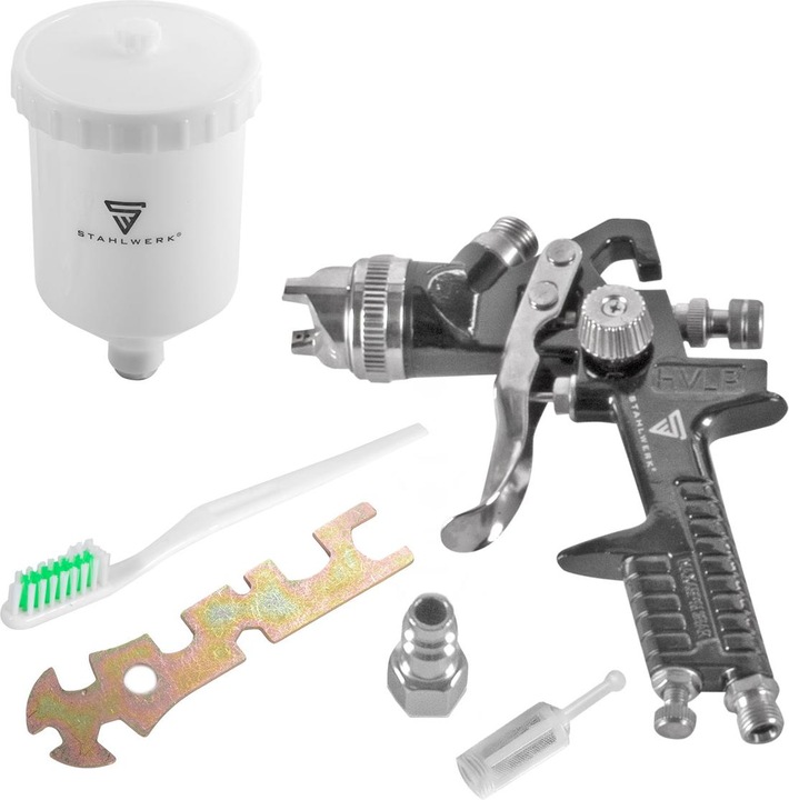 Produktbild Stahlwerk HVLP Lackierpistole SG-600 ST 1,4 mm Düse 600 ml Fliessbecher