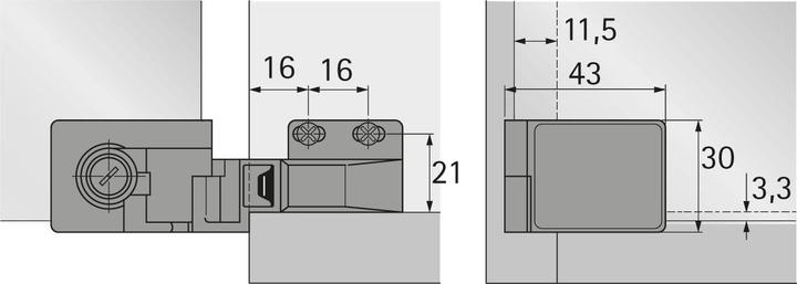 Immagine prodotto Hettich Cerniere per porte in vetro ET 5160