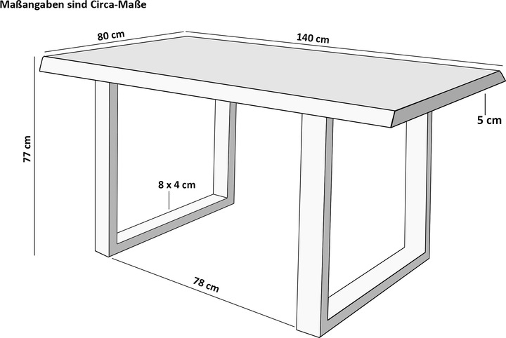 Actual product image SAM Thea (140 x 80 x 77 cm)