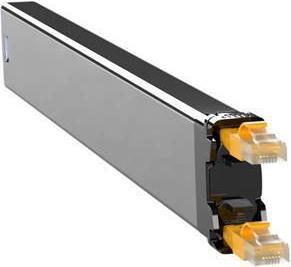 Produktbild PATCHBOX PLUS+ CAT.6A STP CASSETTE YELLOW LR 1,8M + 0,7M (U/FTP, CAT6a, 2.50 m)