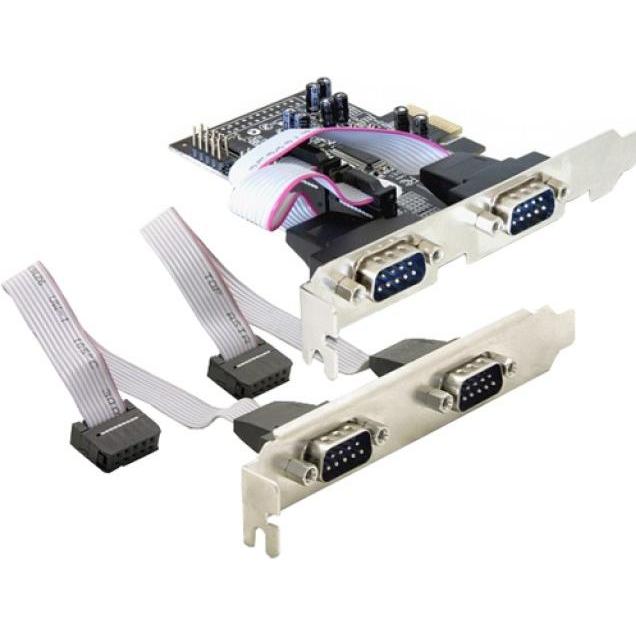 Delock 4 x Seriell PCI Express Karte, Kontrollerkarte