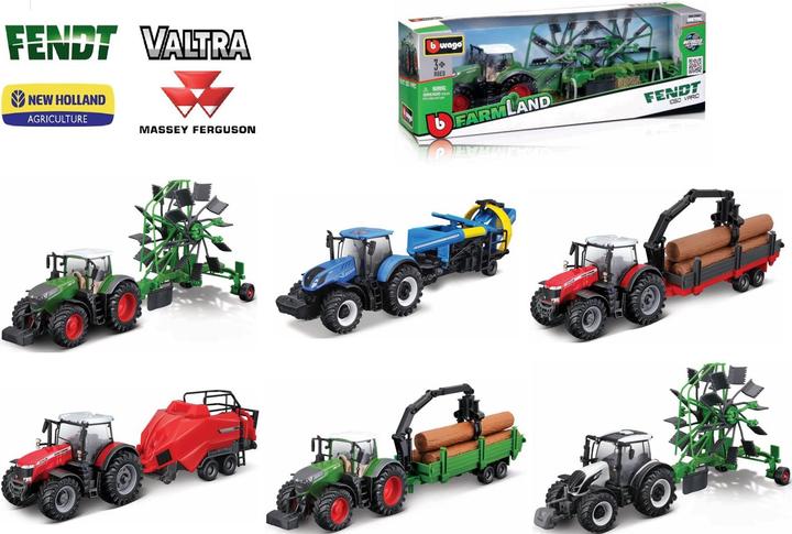 Produktbild Bburago (assortiert)TO TRATTORI CON RIMORCHIO DELUXE - 10 CM