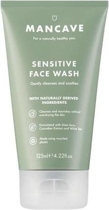 ManCave Sensitive Face Wash for Men 125ml - Reinigt und pflegt die Haut mit Gurkenextrakt und weissem Tee (Reinigungstücher Gesicht, 125 ml)