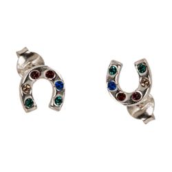 Out of the blue, Ohrringe, Ohrstecker 925 Sterling Silber, Hufeisen, (925 Sterling Silber)