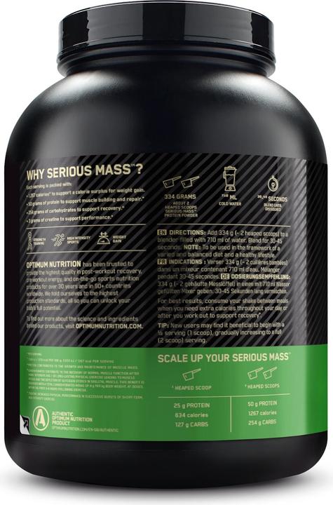 Immagine prodotto Optimum Nutrition Massa seria (Biscotti e panna, 1 pz., 2722 g)