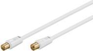 Actual product image Goobay antenna connection cable, 100% shielded, gold-plated, white, 10 m (80 dB, Antenna cable)