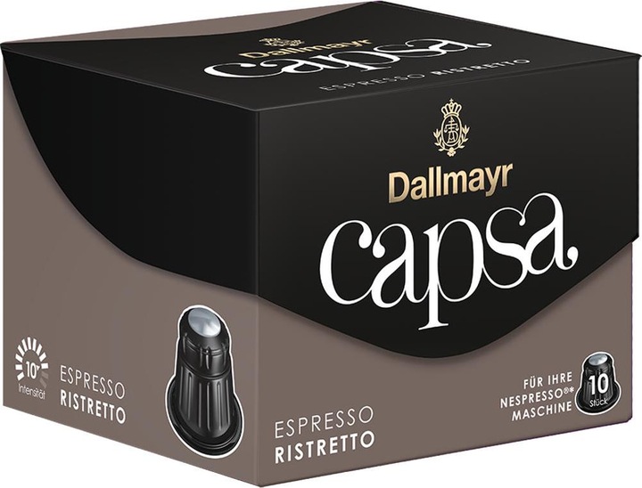 Actual product image Dallmayr ESPRESSO RISTRETTO coffee capsule (e) (10 x Port.)