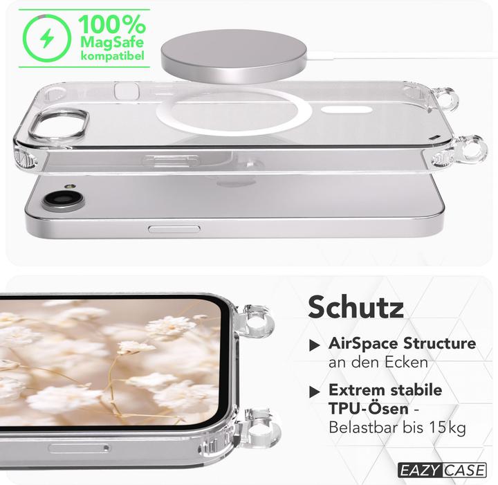Produktbild EAZY CASE MagSafe Handykette Clear für Apple iPhone 16e