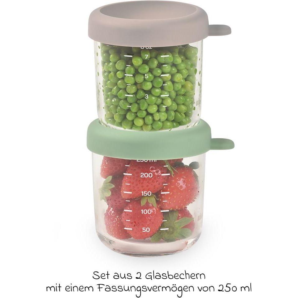 Thumbnail - Beaba, Babynahrungsbehälter, Glasportionenset 2 Stk. 250ml grün/greige