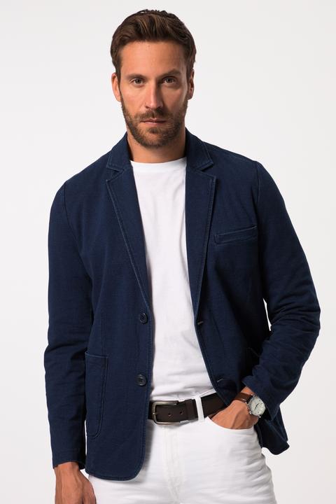 Actual product image JP1880 Sweat fabric jacket, vintage look, lapel, up to 8 XL (5XL)