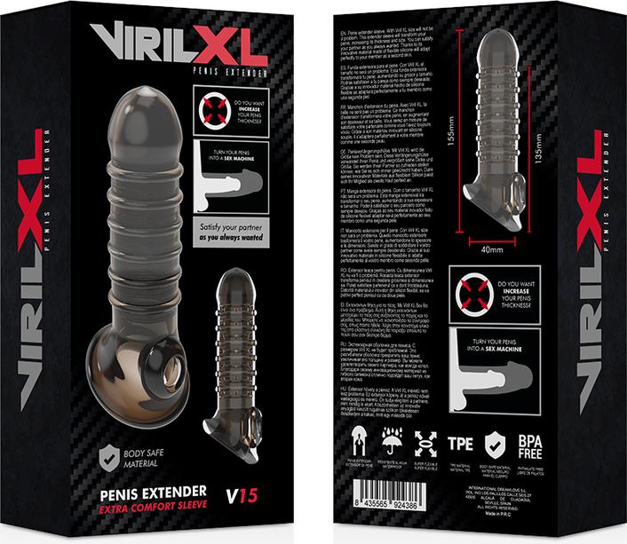Actual product image Virilxl Extension Y Funda De Pene V15 Negro