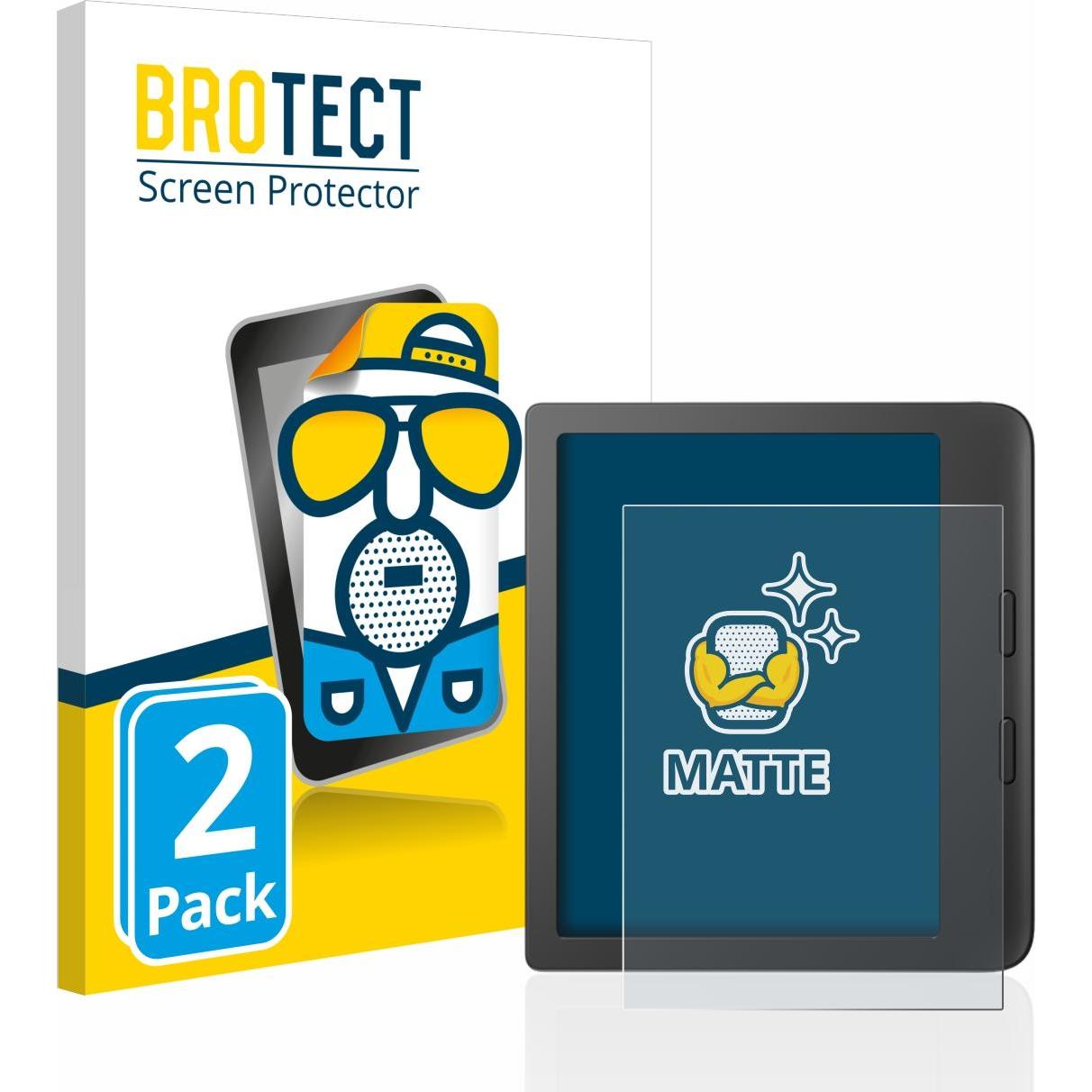 BROTECT Entspiegelungs-Schutzfolie Displayschutz Matt (vision 6), eReader Zubehör, Grau
