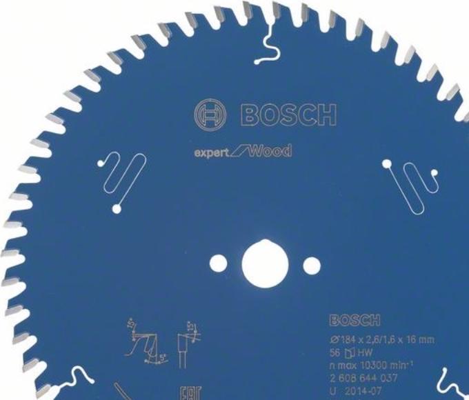 Actual product image Bosch Professional Zubehör Circular saw blade Expert for Wood, 184 x 16 x 2.6 mm, 56