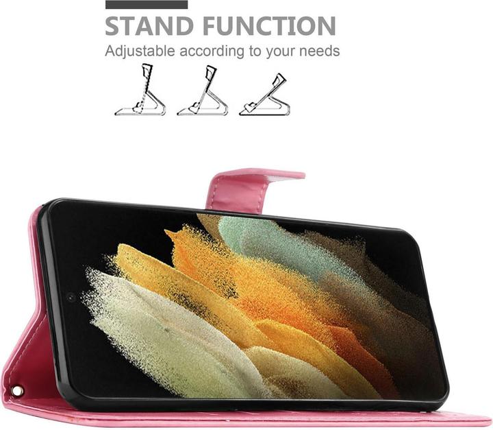 Produktbild Cadorabo Flower Book Hülle (Samsung Galaxy S21 Ultra)