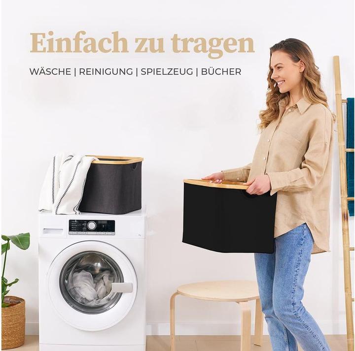 Immagine prodotto Hennez Aufbewahrungskorb Adrian Schwarz, 40 l (1x, 41 x 31 x 31 cm)