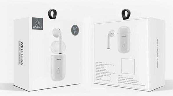 Produktbild Usams Słuchawka Bluetooth 5.0 LB Series + stacja dokująca biały/white BHULB01 (US-LB001) (ANC, 3.50 h, Kabellos)