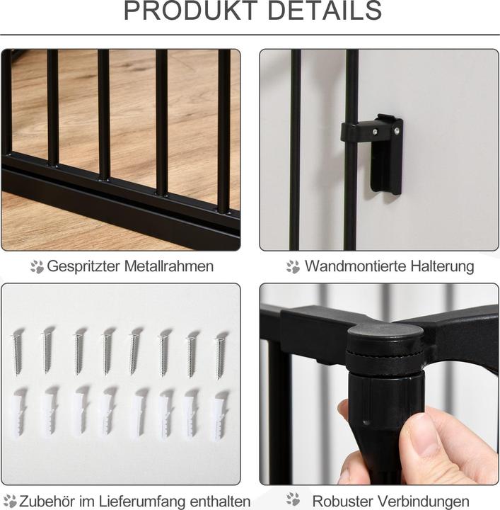 Immagine prodotto PawHut Absperrgitter Stahl, Kunststoff Schwarz