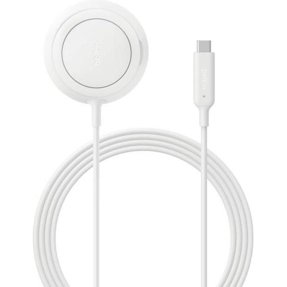 Belkin UltraCharge Ladepad Qi2 25W mit Netzteil weiss WIA014kqWH (25 W), Caricabatteria senza fili, Bianco