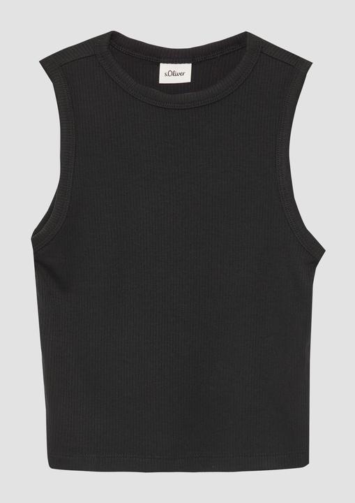 Produktbild S.Oliver T-Shirt Verkürztes Slim-Fit-Top mit Rippstruktur (134, 140)