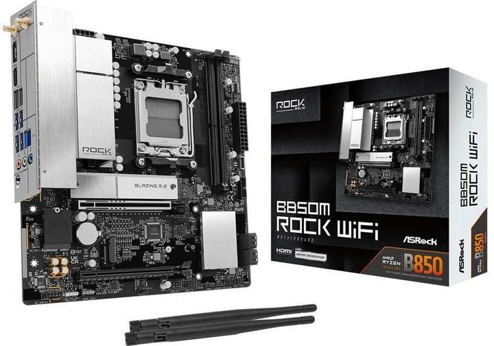 AsRock MB AMD AM5 B850M Rock WiFi 6 (AM5, AMD B850, mATX)